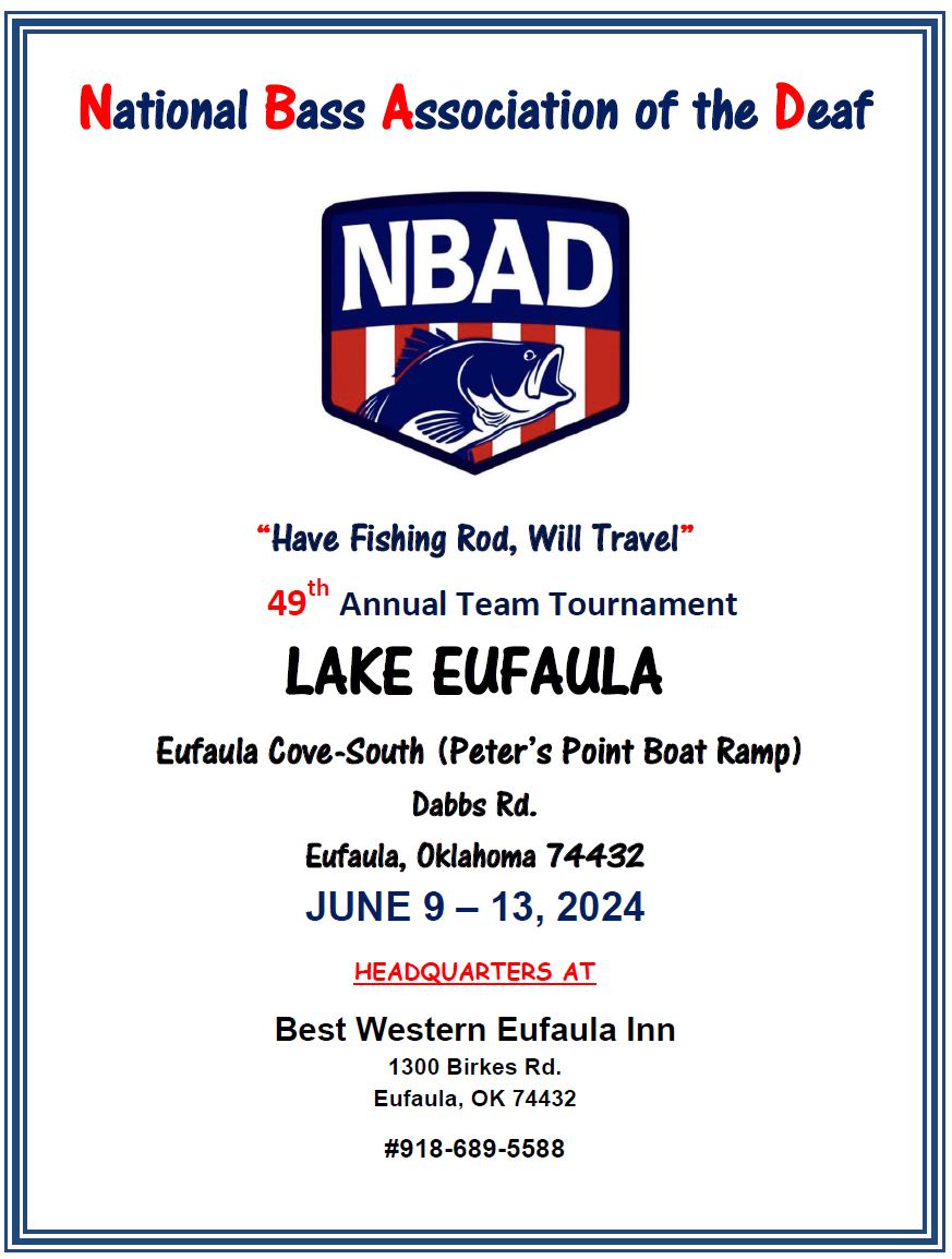 Lake Eufaula 2024 Information NBAD